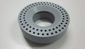 Round insert in rubber
